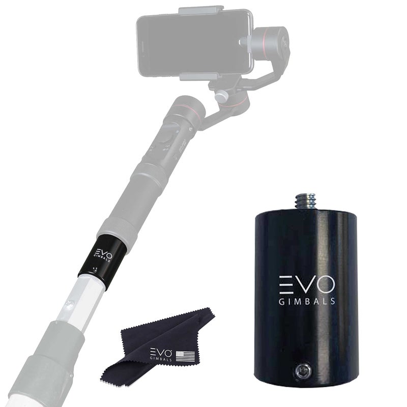 EVO Gimbals محول عمود الرسام EVO Gimbals PA-100 إلى خيط ثلاثي القوائم 1/4-20 - محول عمود كاميرا وعمود مكنسة لكاميرات DSLR، وكاميرات بدون مرآة، وكاميرات GoPro 11/10/9/MAX، وكاميرات insta360 X3/X2، وRS/R، وGO2/GO 3Lights والمزيد. - Image 1